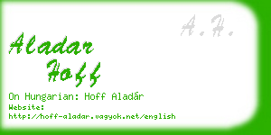 aladar hoff business card